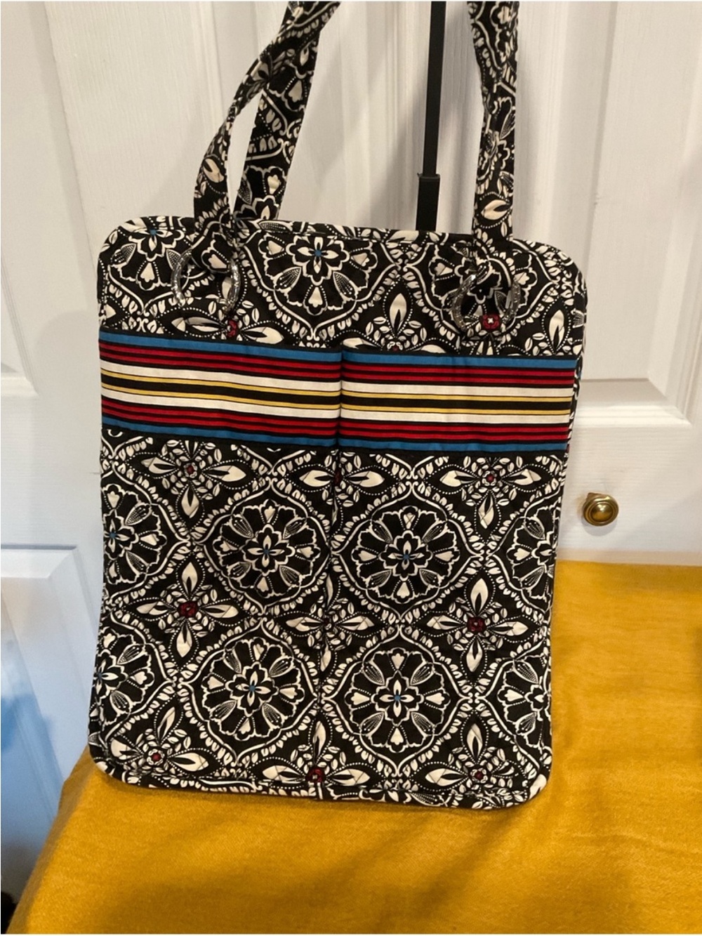 Barcelona (Black and White) Vera Bradley Tote Bag - Picture 9 of 9